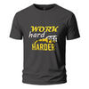 Work hard peg harder t-shirt print of-white Embroidery Oversize T-shirt