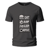 Eat brup sleep repeat t-shirt print blue Embroidery Oversize T-shirt