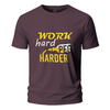 Work hard peg harder t-shirt print of-white Embroidery Oversize T-shirt
