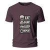 Eat brup sleep repeat t-shirt print blue Embroidery Oversize T-shirt