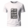 Eat brup sleep repeat t-shirt print blue Embroidery Oversize T-shirt